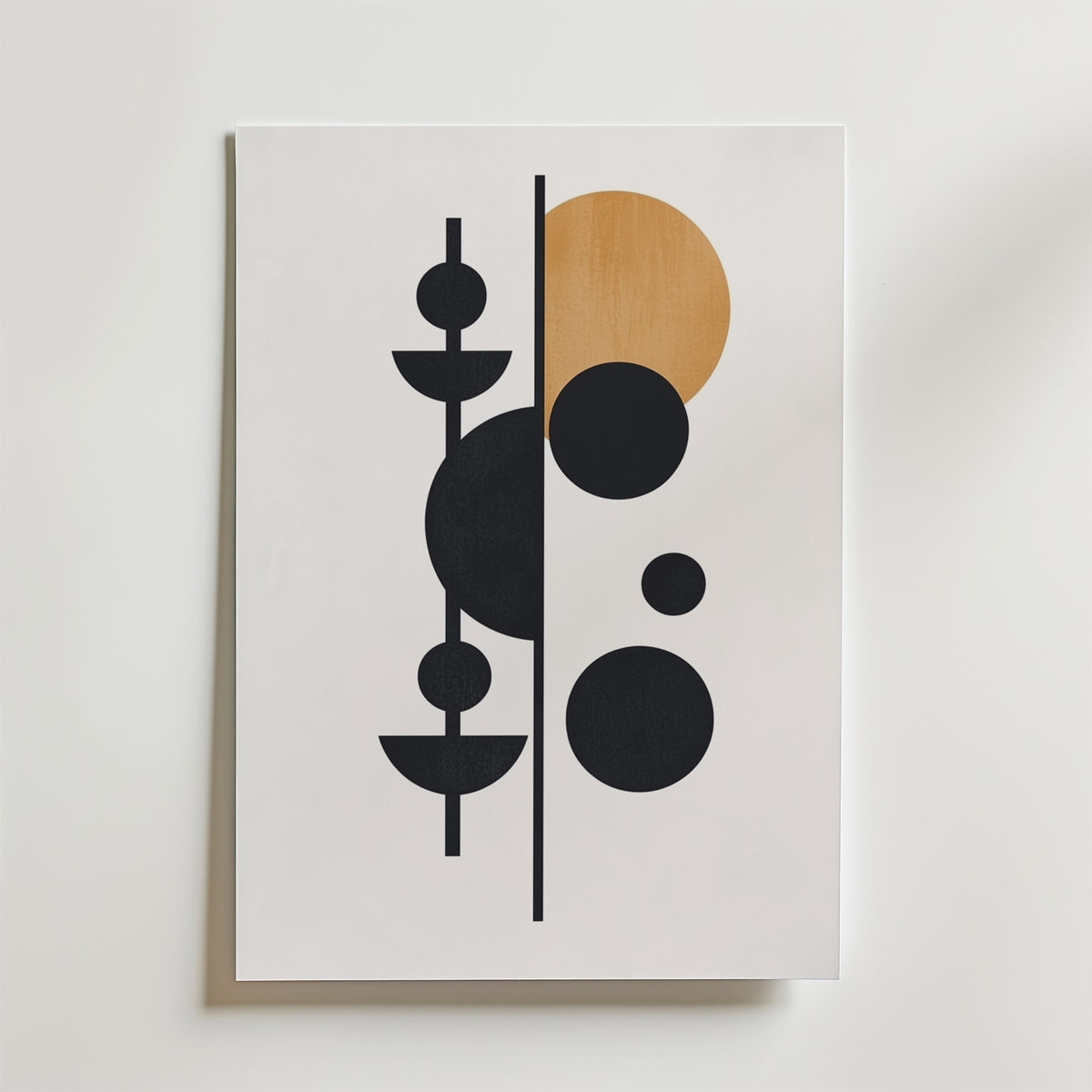 Abstract Planet Forms – stilfullt konsttryck från Bozetto, tryckt på matt finpapper