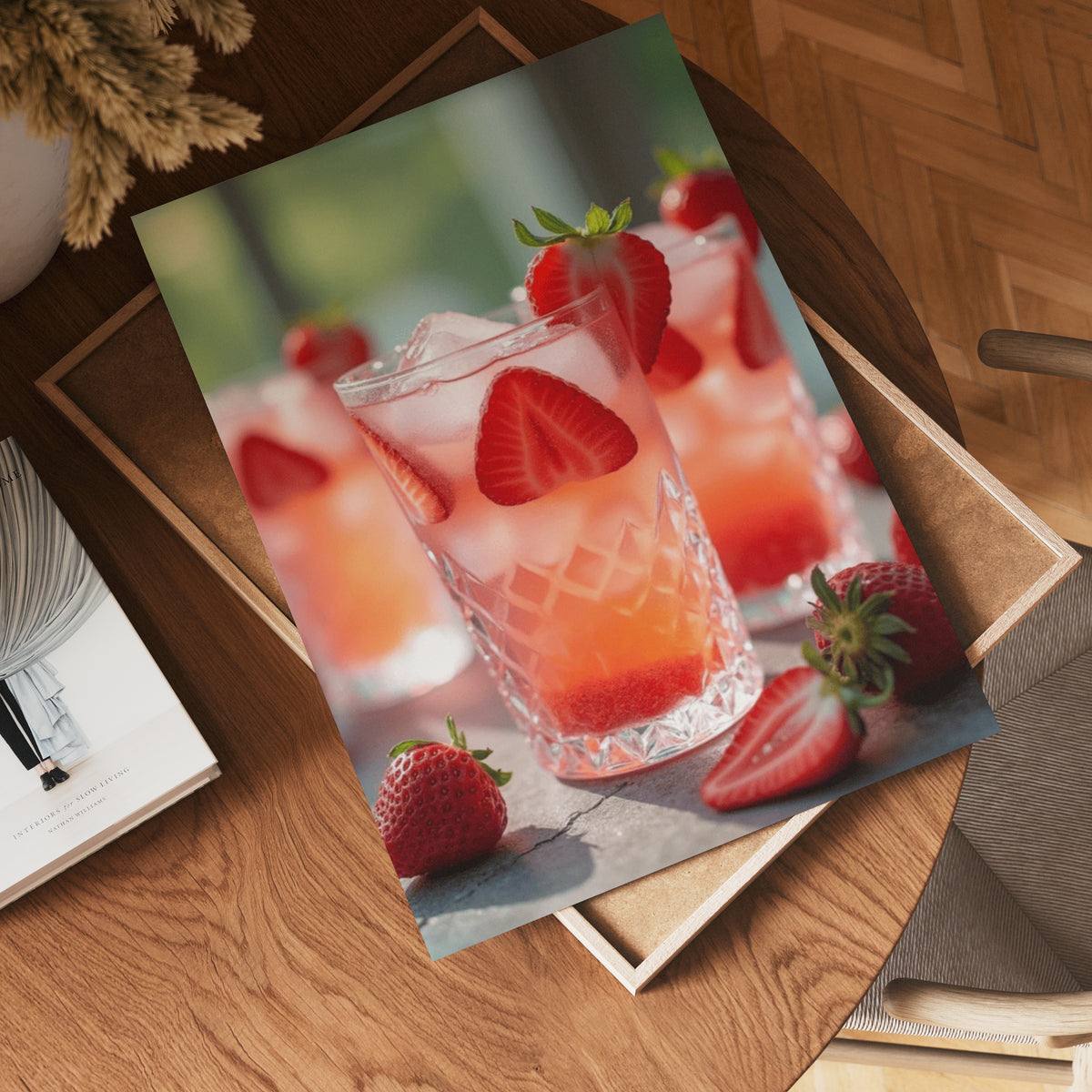 Strawberry Drink poster visad rakt fram – Bozetto affisch i hög tryckkvalitet i hög tryckkvalitet