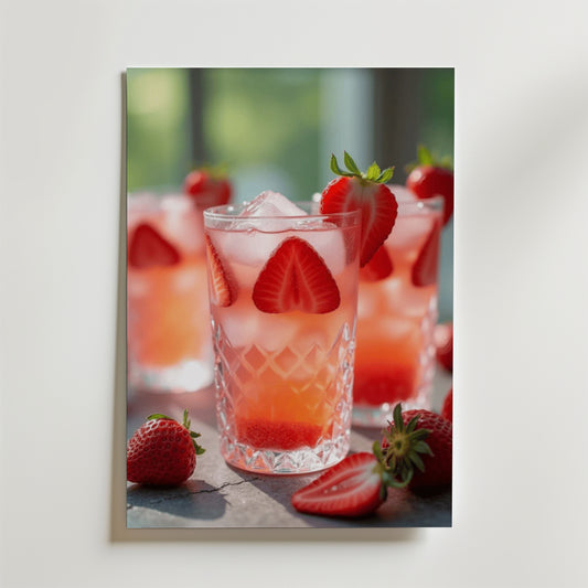 Strawberry Drink Poster