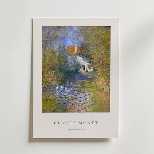 Claude Monet Geese In The Creek Poster