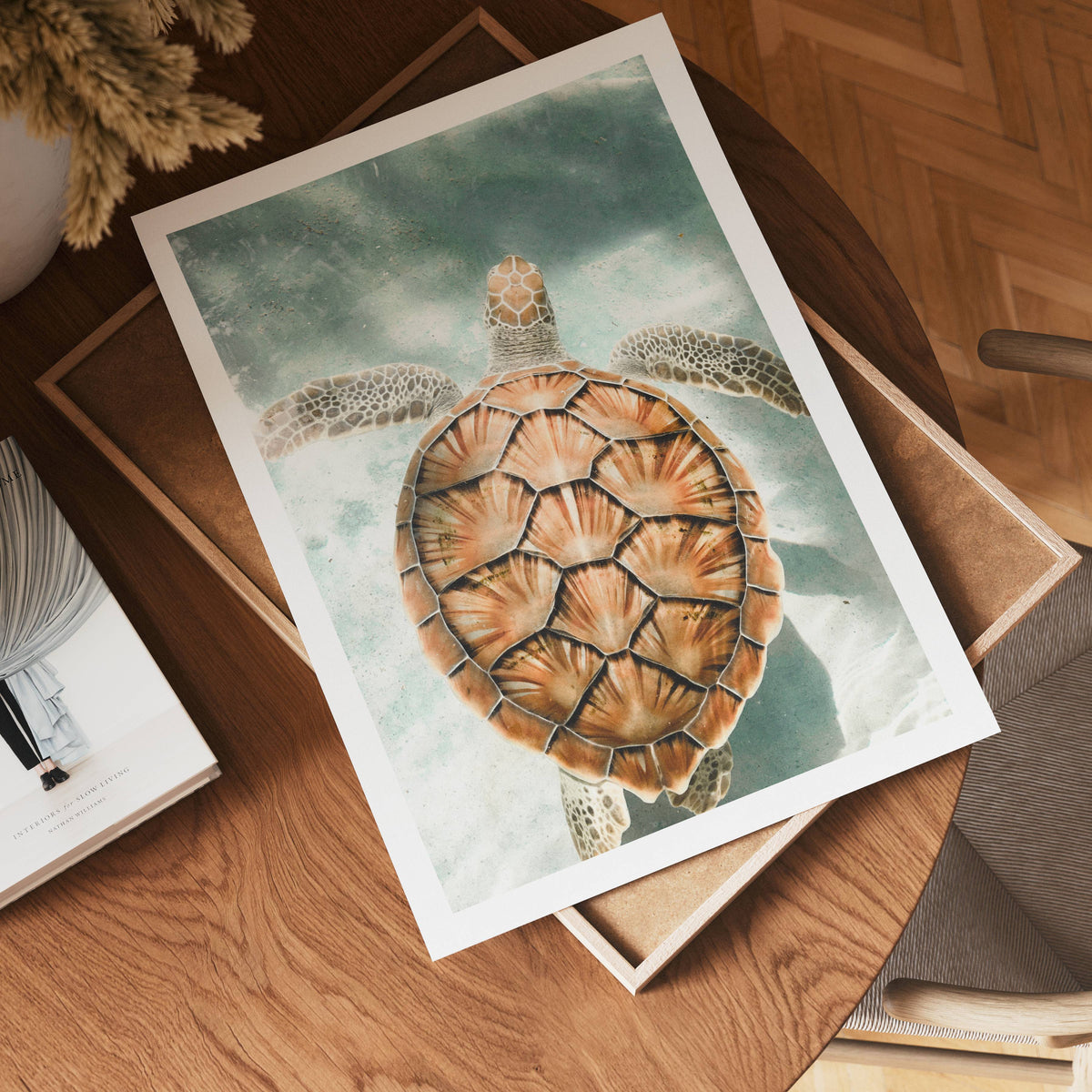 Ocean Turtle Escape – affisch med snyggt motiv, köp enkelt hos Bozetto i flera storlekar