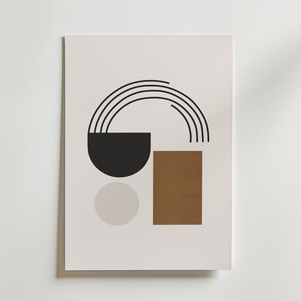Retro Abstract Arch – stilfullt konsttryck från Bozetto, tryckt på matt finpapper