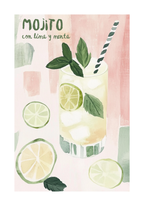 Mojito Con Lima Y Menta – köp enkelt hos Bozetto konsttryck i hög kvalitet i hög kvalitet