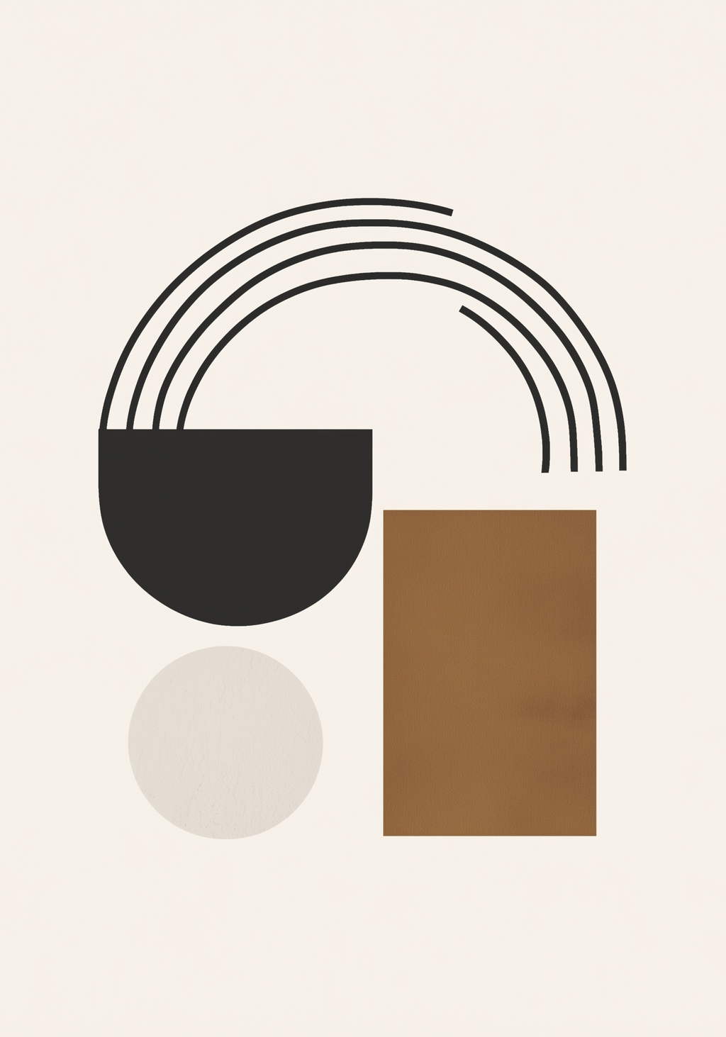Retro Abstract Arch – affisch med snyggt motiv, köp enkelt hos Bozetto i flera storlekar
