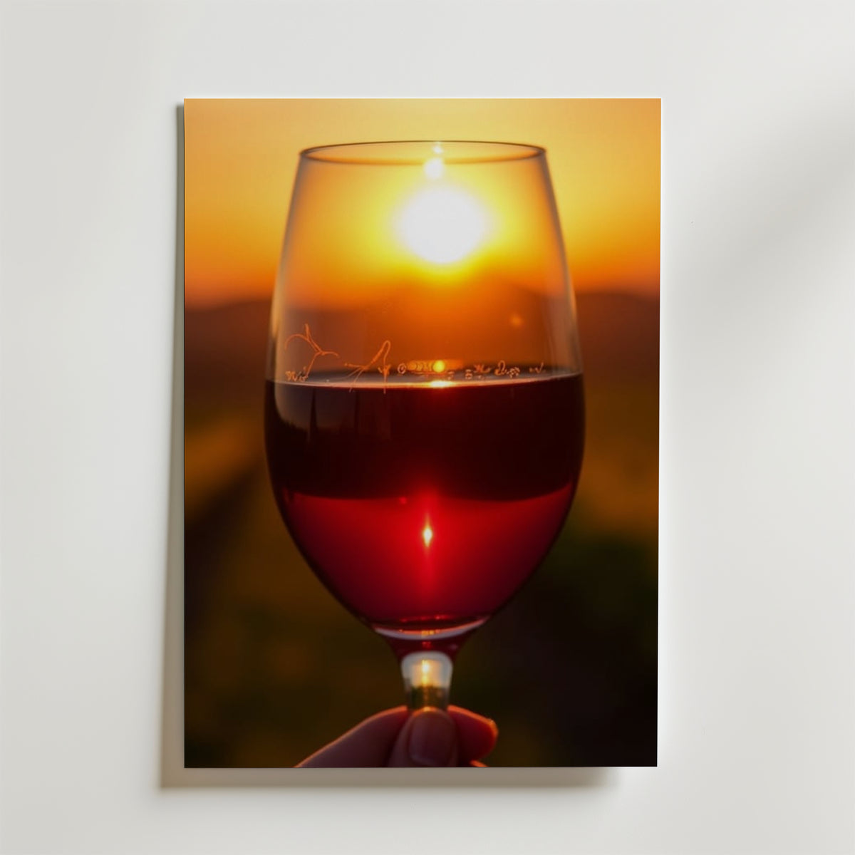 Sunset Sip – stilfullt konsttryck från Bozetto, tryckt på matt finpapper i hög tryckkvalitet