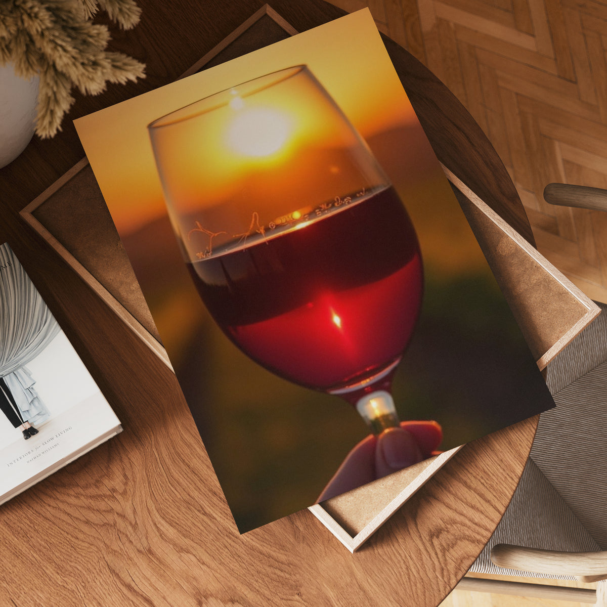 Sunset Sip poster visad rakt fram – Bozetto affisch i hög tryckkvalitet i hög tryckkvalitet