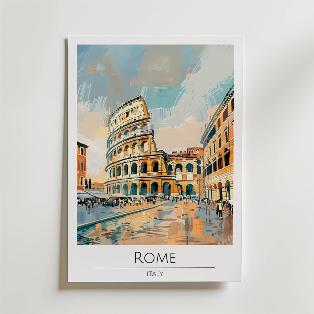 Rome Colosseum Reflections – stilfullt konsttryck från Bozetto, tryckt på matt finpapper