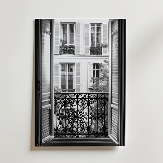 Vintage Paris Balcony Poster