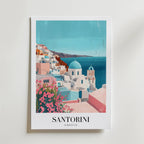 The Santorini – stilfullt konsttryck från Bozetto, tryckt på matt finpapper i hög tryckkvalitet