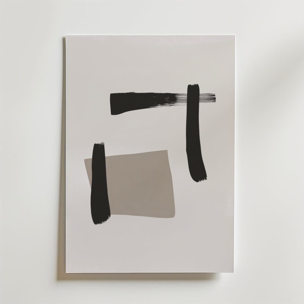 Geometric Flow – stilfullt konsttryck från Bozetto, tryckt på matt finpapper i hög tryckkvalitet