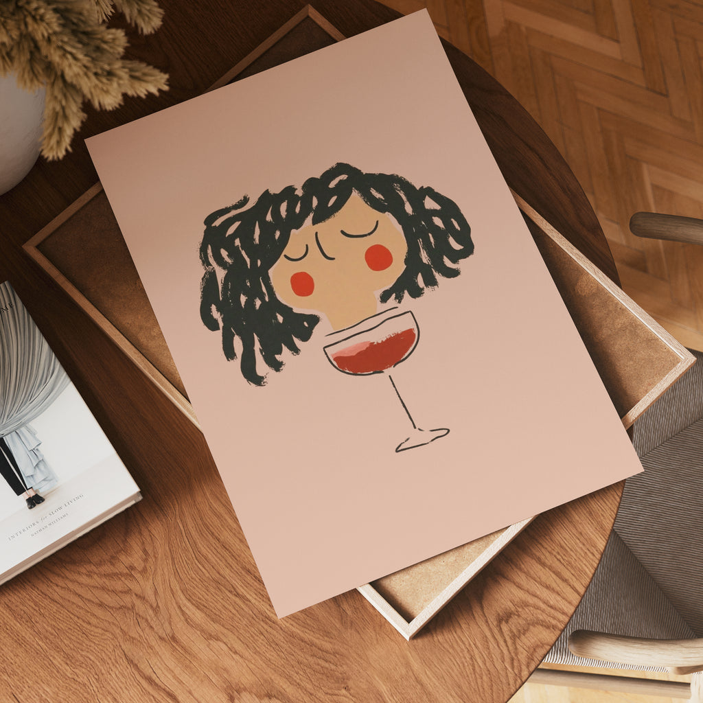 Curly Wine Mood poster visad rakt fram – Bozetto affisch i hög tryckkvalitet i hög tryckkvalitet