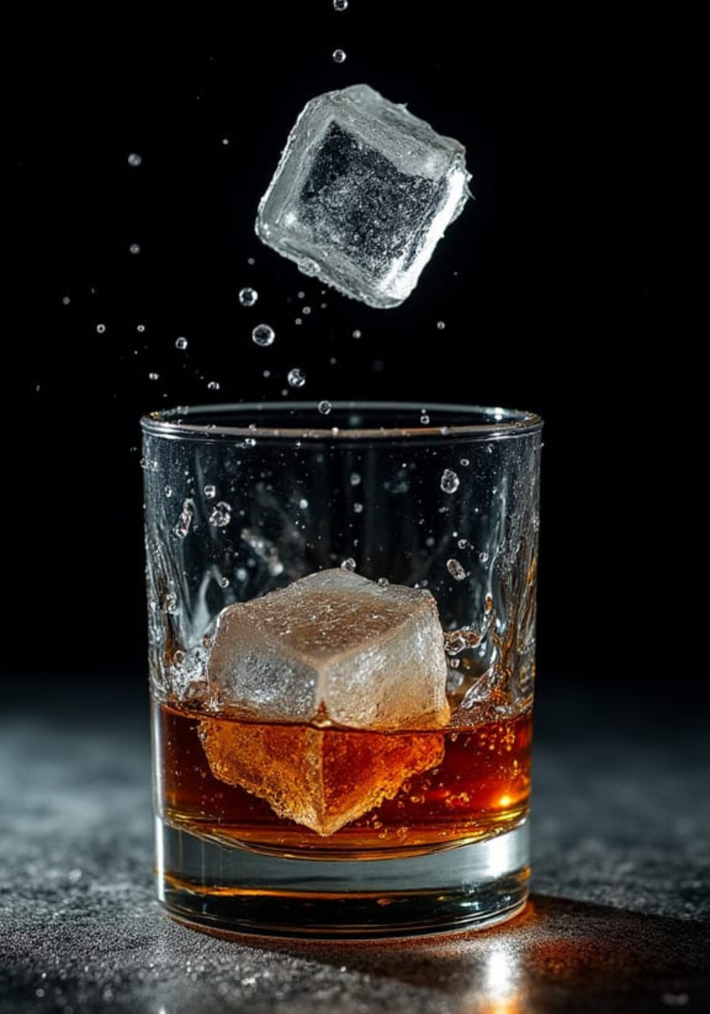 Whiskey In Motion Drink poster visad rakt fram – Bozetto affisch i hög tryckkvalitet