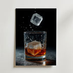 Whiskey In Motion Drink – stilfullt konsttryck från Bozetto, tryckt på matt finpapper