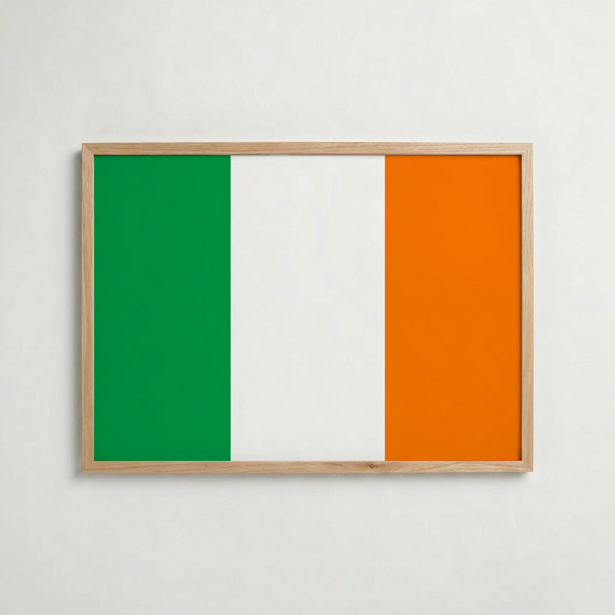 Ireland National Flag Poster i ekram – inramad konsttryck för stilren inredning hos Bozetto