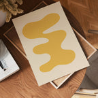 Golden Abstract Form poster visad rakt fram – Bozetto affisch i hög tryckkvalitet