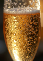 Golden Bubbles Champagne poster visad rakt fram – Bozetto affisch i hög tryckkvalitet