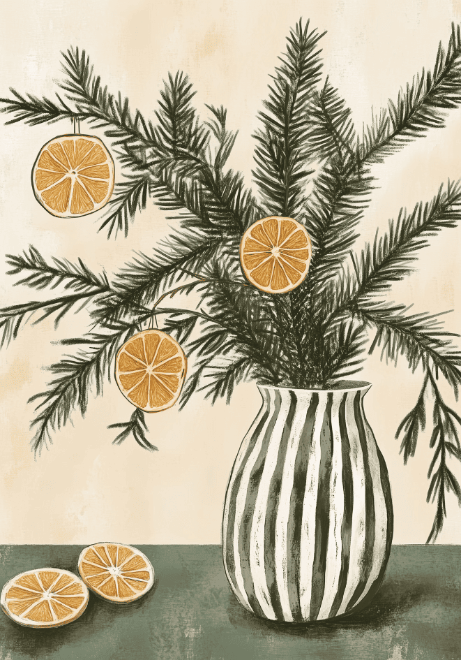 Citrus WInter – affisch med snyggt motiv, köp enkelt hos Bozetto i flera storlekar