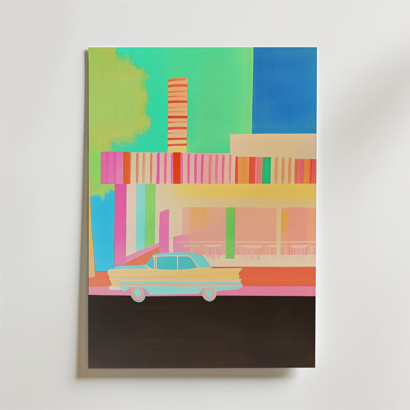 Neon Diner Daydream Poster
