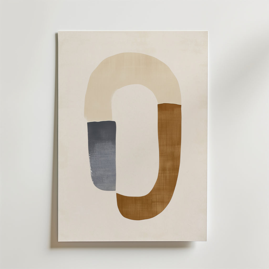 Abstract Shape Flow – stilfullt konsttryck från Bozetto, tryckt på matt finpapper