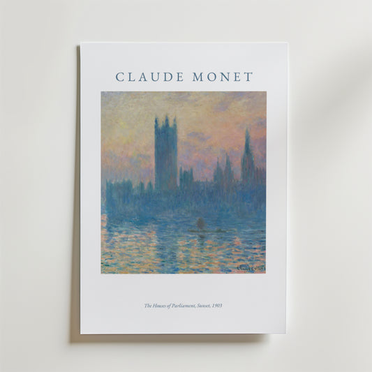 Claude Monet The House Of Parlament Poster