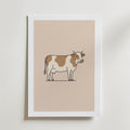 Bathroom Cow Poster – med passepartout