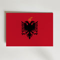 Albania National Flag Poster – modern konst och stilren konsttryck för hemmet hos Bozetto
