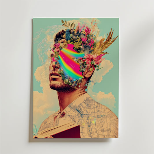 Surreal Floral Mindscape Poster