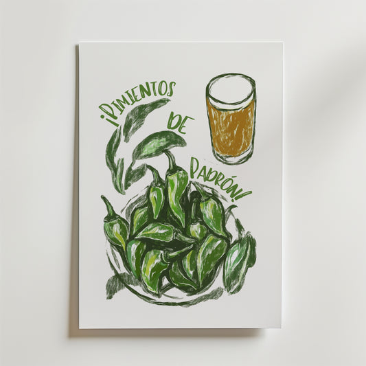 Pimentos De Padrones Poster