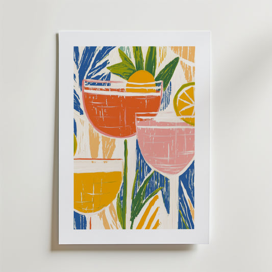 Tropical Reflections Drink Poster