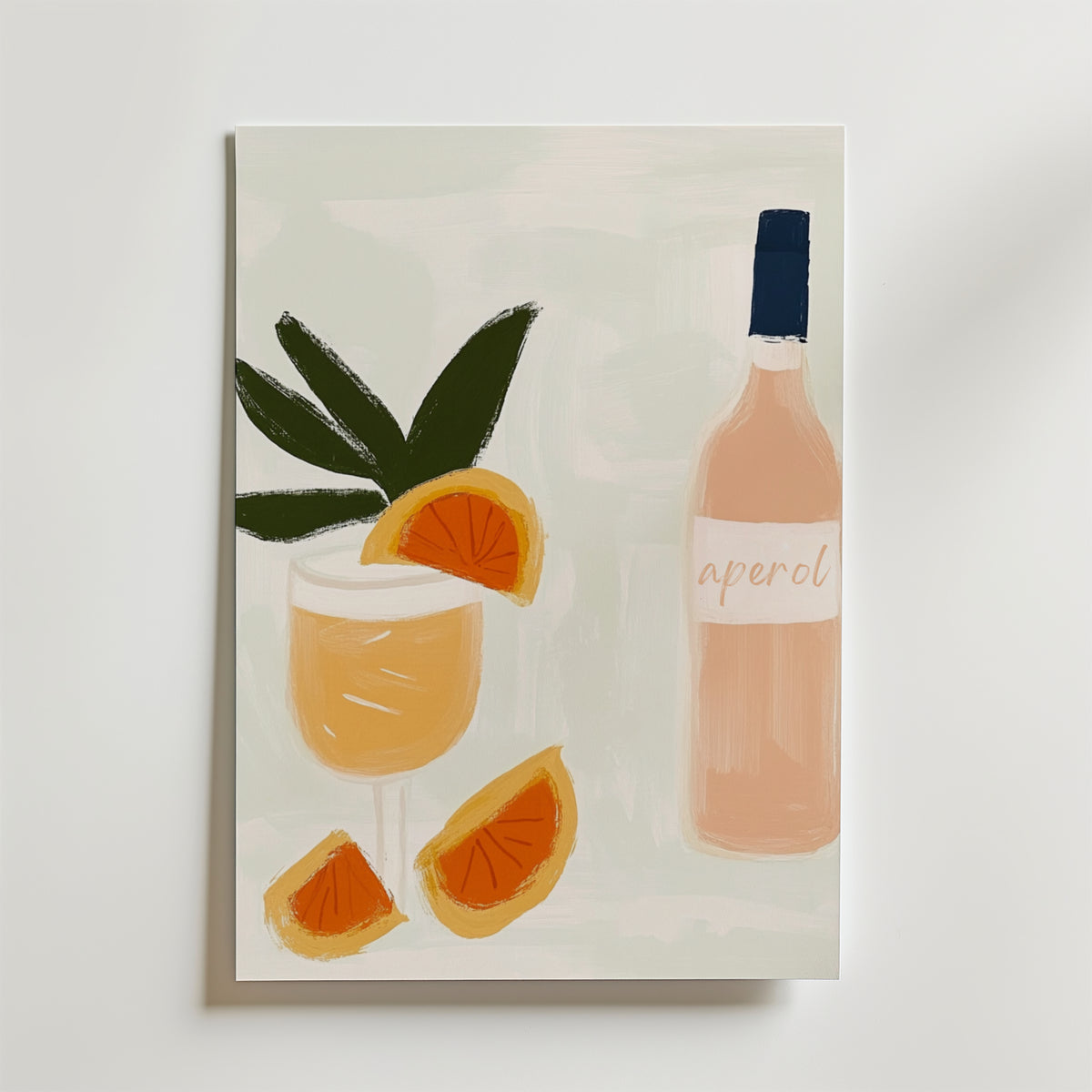 Simple Aperol – stilfullt konsttryck från Bozetto, tryckt på matt finpapper i hög tryckkvalitet
