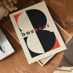 Bauhaus Abstract Typography poster visad rakt fram – Bozetto affisch i hög tryckkvalitet