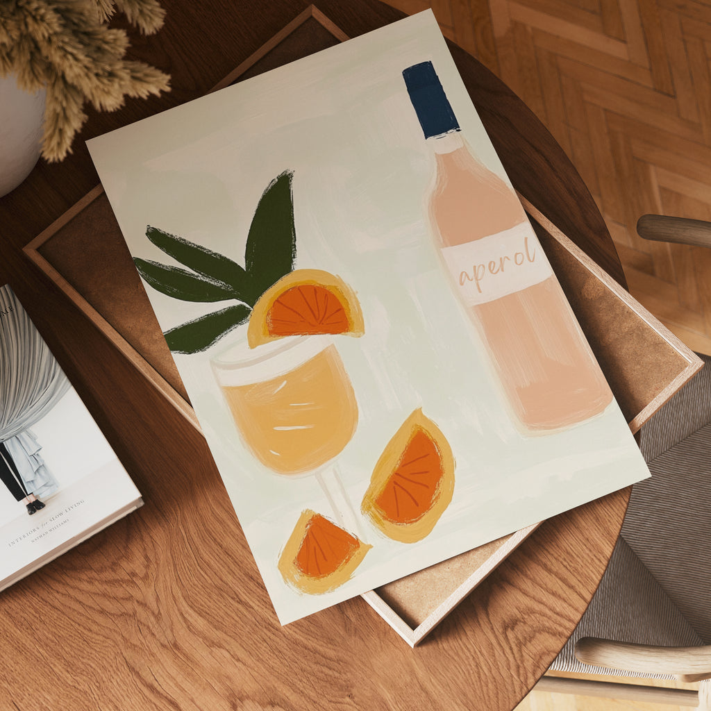 Simple Aperol poster visad rakt fram – Bozetto affisch i hög tryckkvalitet i hög tryckkvalitet