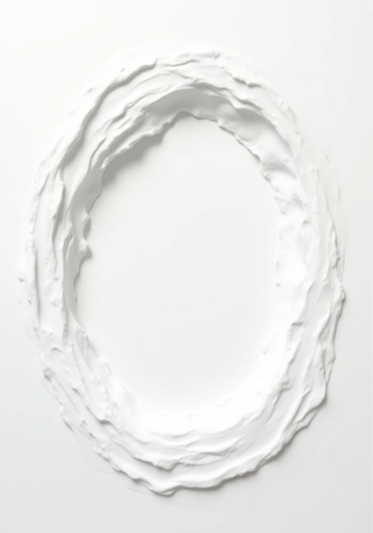 Abstract White Movement No.3 poster visad rakt fram – Bozetto affisch i hög tryckkvalitet