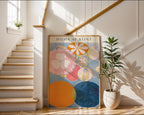 Väggmockup med Hilma af Klint Circles of – köp enkelt hos Bozetto affisch i hög kvalitet