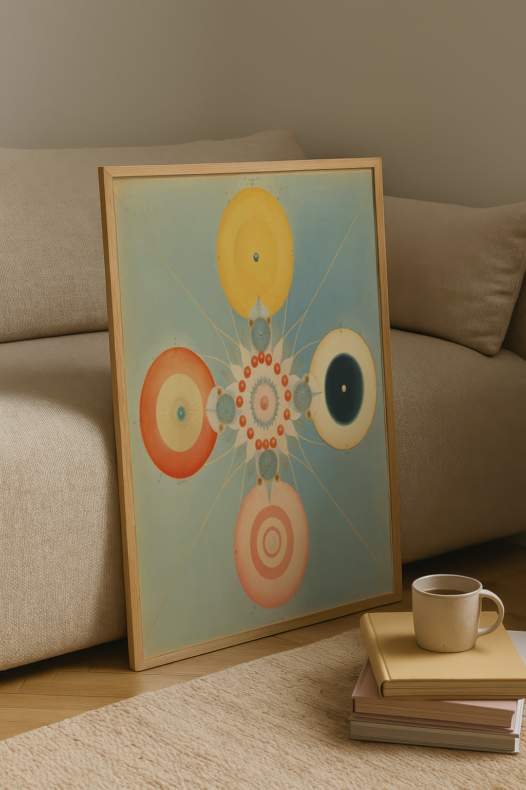 Hilma af Klint The Four – affisch med stilfullt motiv från Bozetto i hög kvalitet