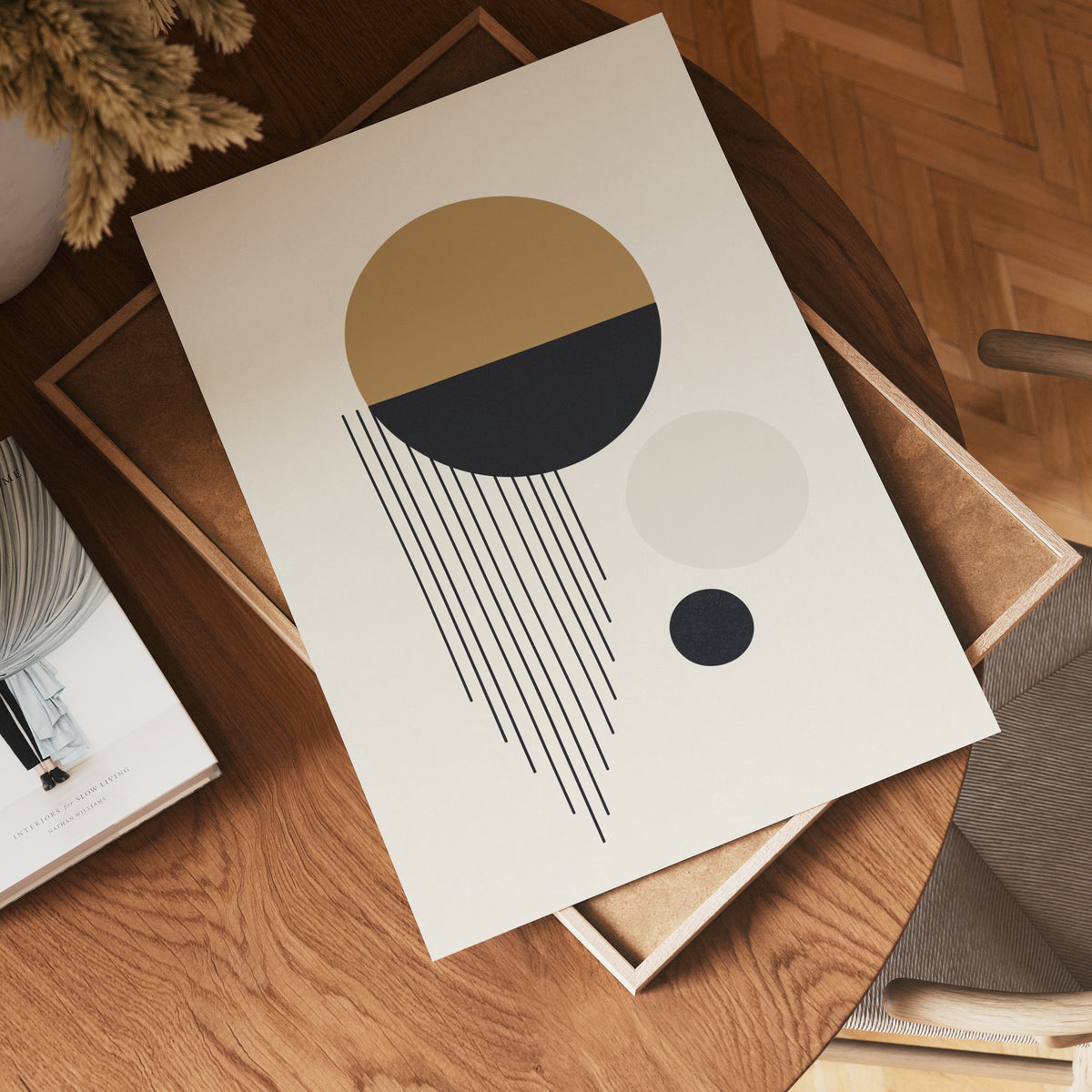 Golden Eclipse Drop – affisch med snyggt motiv, köp enkelt hos Bozetto i flera storlekar