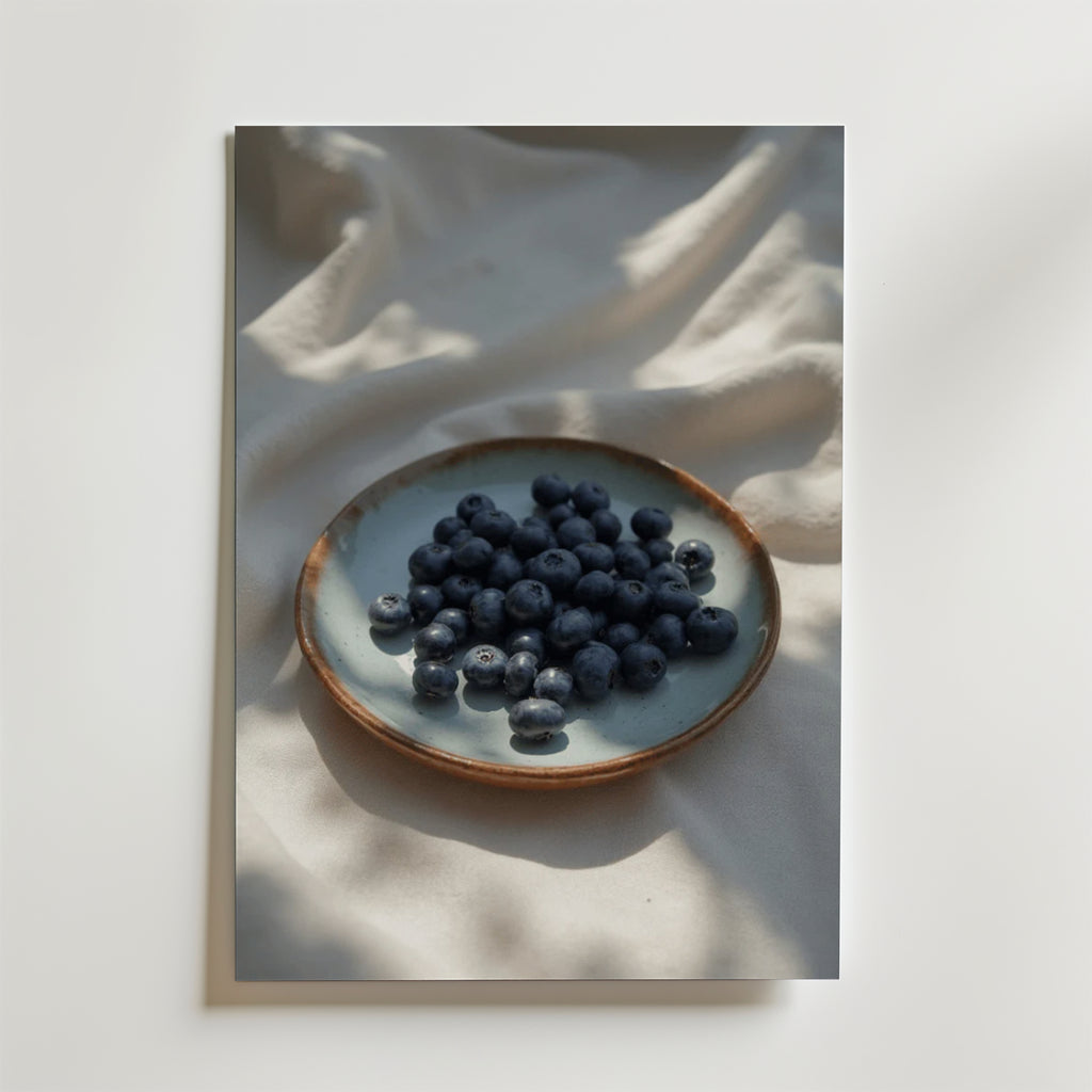 Fresh Blueberry – stilfullt konsttryck från Bozetto, tryckt på matt finpapper i hög tryckkvalitet