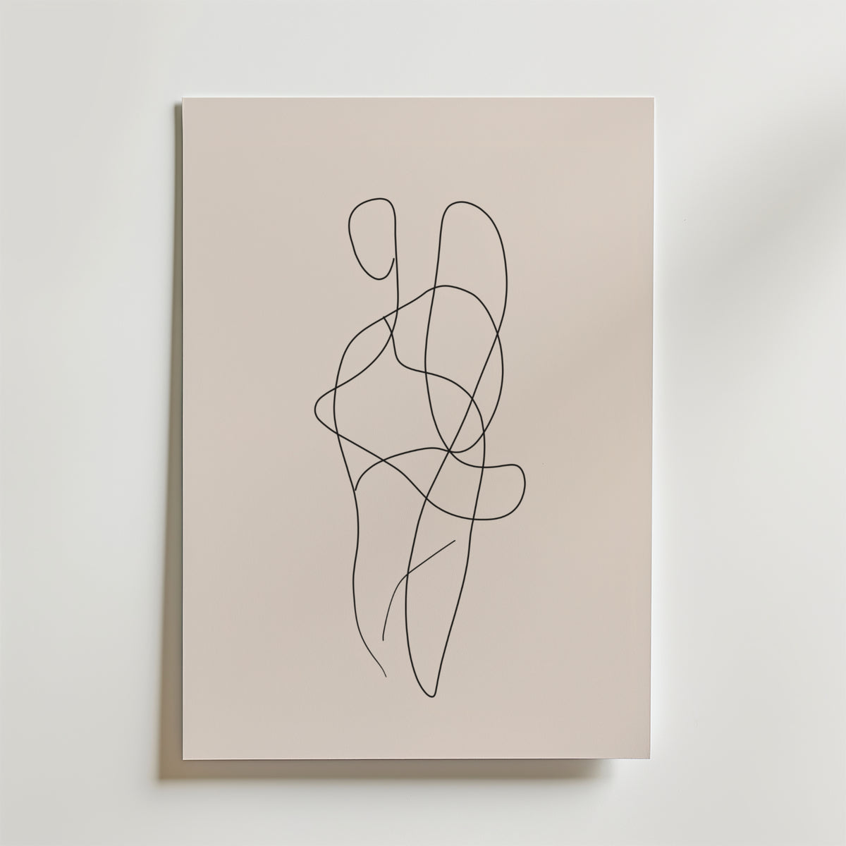 Entwined Bodies Line Art – stilfullt konsttryck från Bozetto, tryckt på matt finpapper