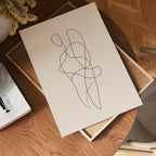 Entwined Bodies Line Art – affisch med stilfullt motiv från Bozetto i hög kvalitet