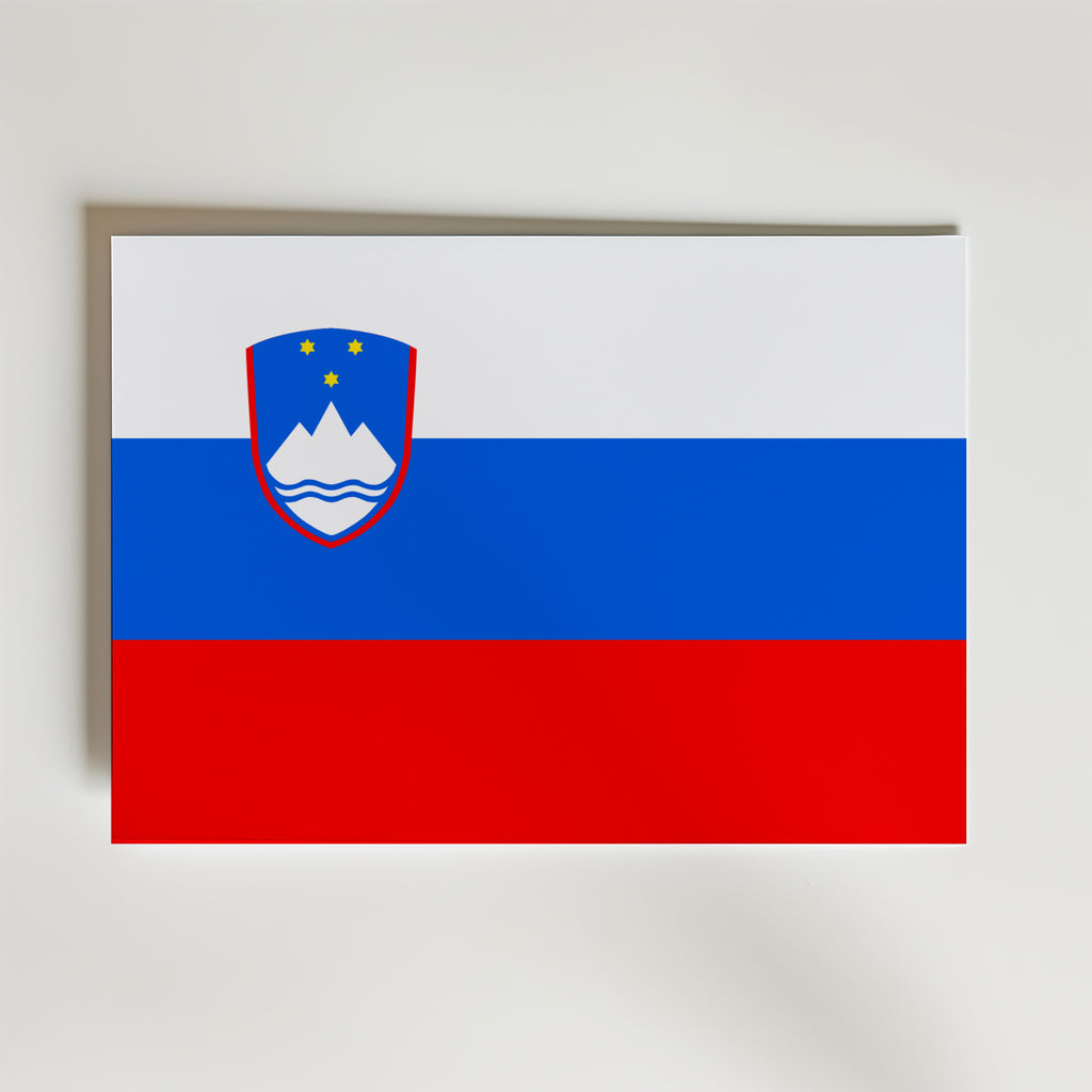 Slovenia National Flag Poster – modern konst och stilren konsttryck för hemmet hos Bozetto