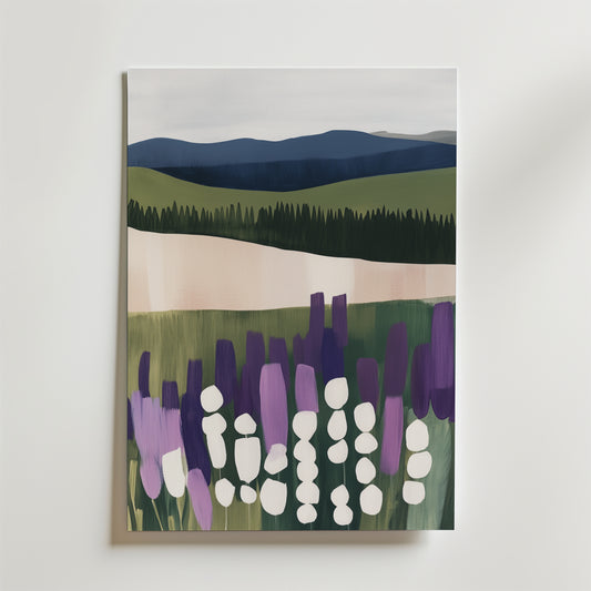 Flowers in Field No.2 Poster