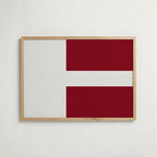 Latvia National Flag Poster i ekram – inramad konsttryck för stilren inredning hos Bozetto