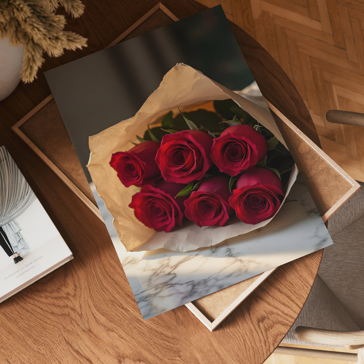Red Rose Bouquet poster visad rakt fram – Bozetto affisch i hög tryckkvalitet i hög tryckkvalitet