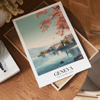 Spring Light Over Geneva poster visad rakt fram – Bozetto affisch i hög tryckkvalitet