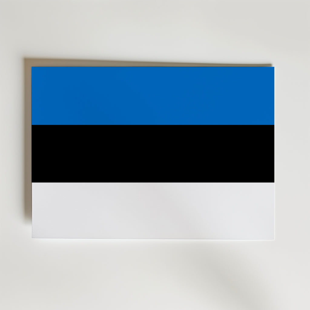 Estonia National Flag Poster – modern konst och stilren konsttryck för hemmet hos Bozetto