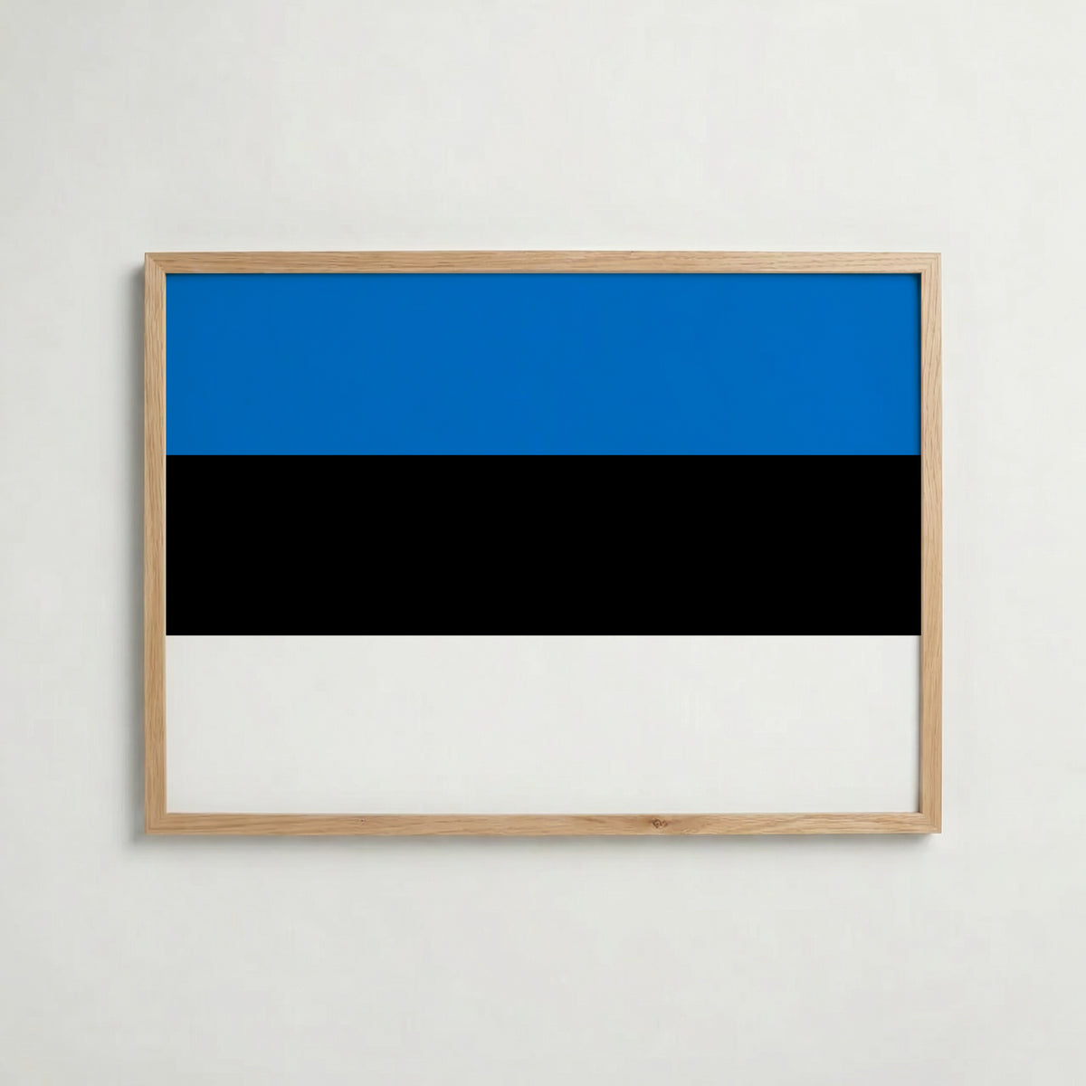 Estonia National Flag Poster i ekram – inramad konsttryck för stilren inredning hos Bozetto