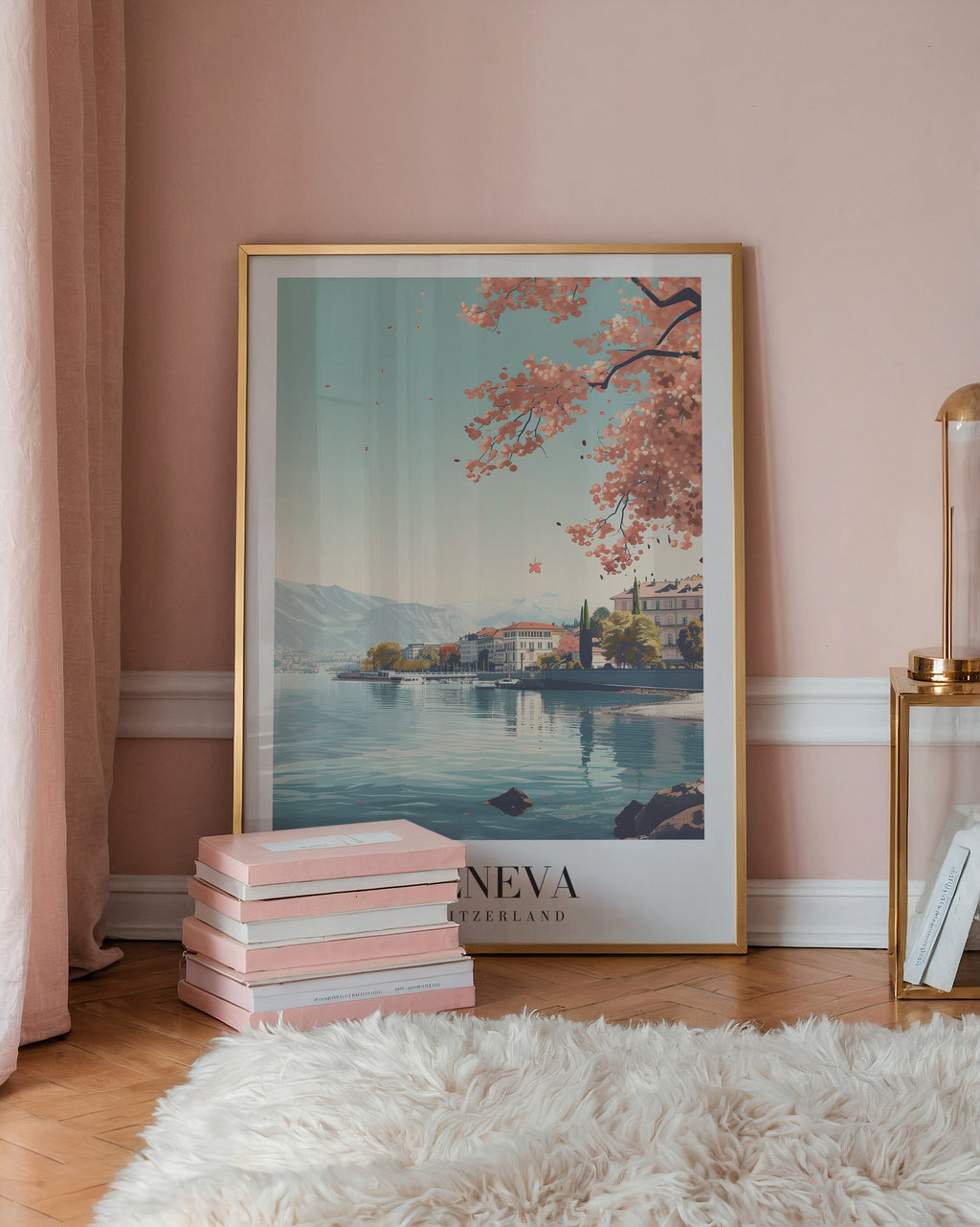 Spring Light Over Geneva – affisch med stilfullt motiv från Bozetto i hög kvalitet