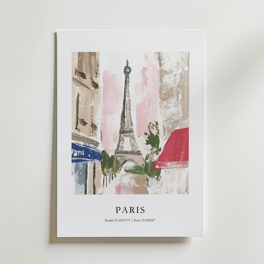 Pastel In Paris Coordinates Poster