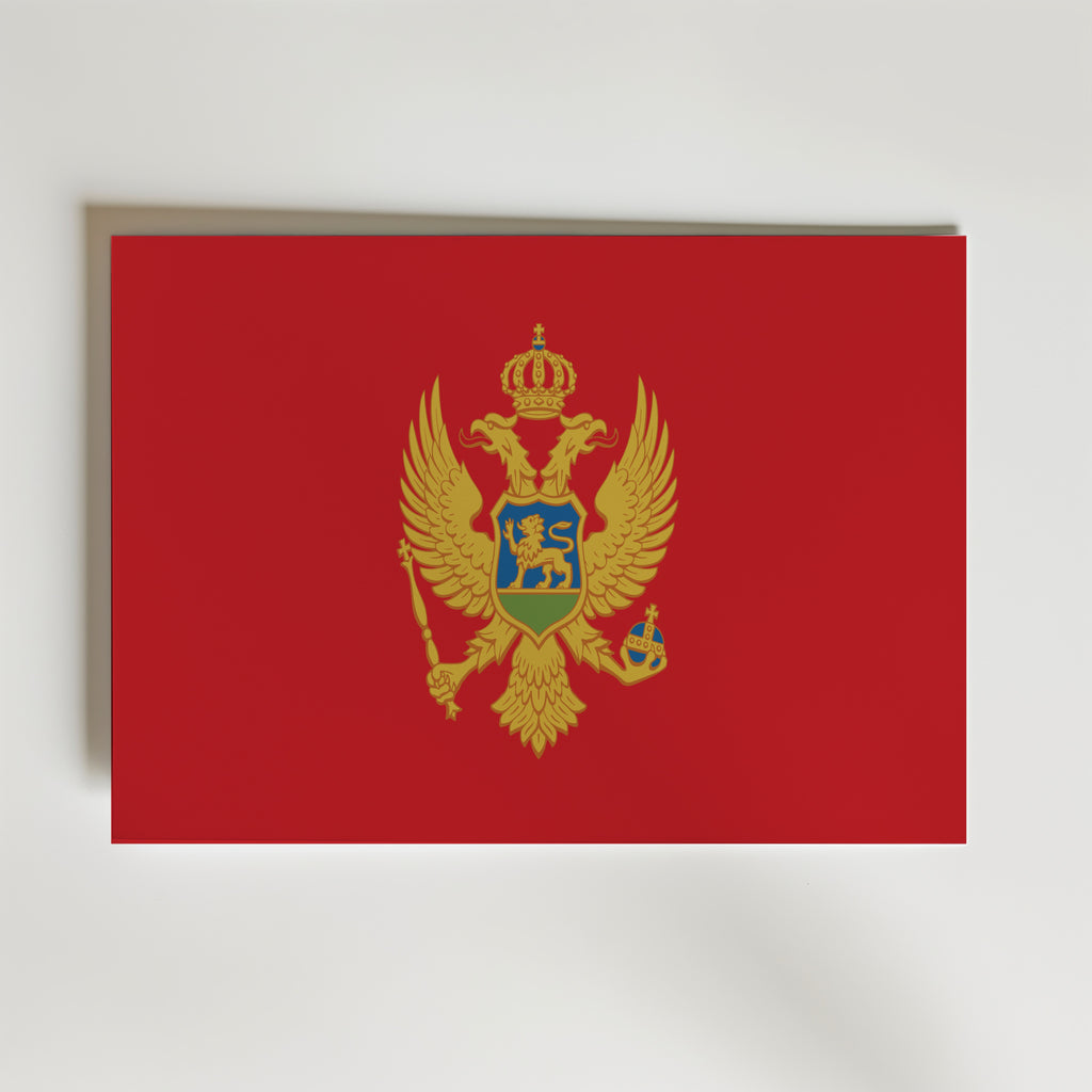 Montenegro National Flag Poster – modern konst och stilren konsttryck för hemmet hos Bozetto