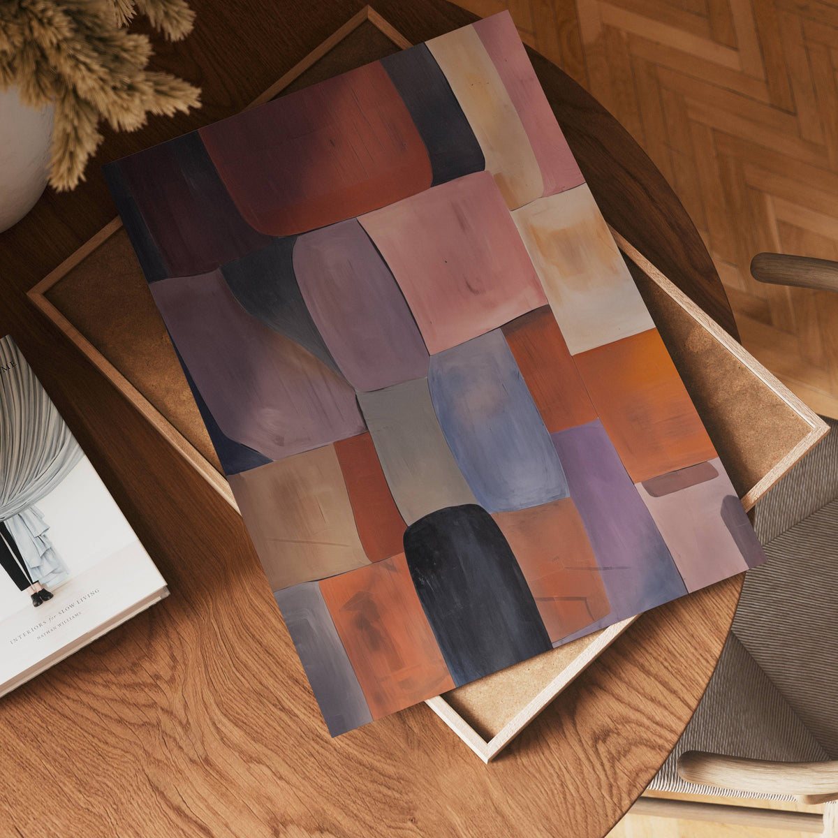 Muted Mosaic – stilfullt konsttryck från Bozetto, tryckt på matt finpapper i hög tryckkvalitet